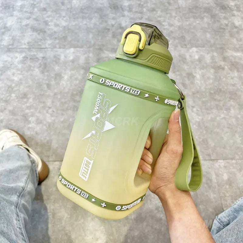 Ultimate Portable Sports Water Bottle - 1.5L Eco-Friendly Silicone Design for Outdoor Adventures