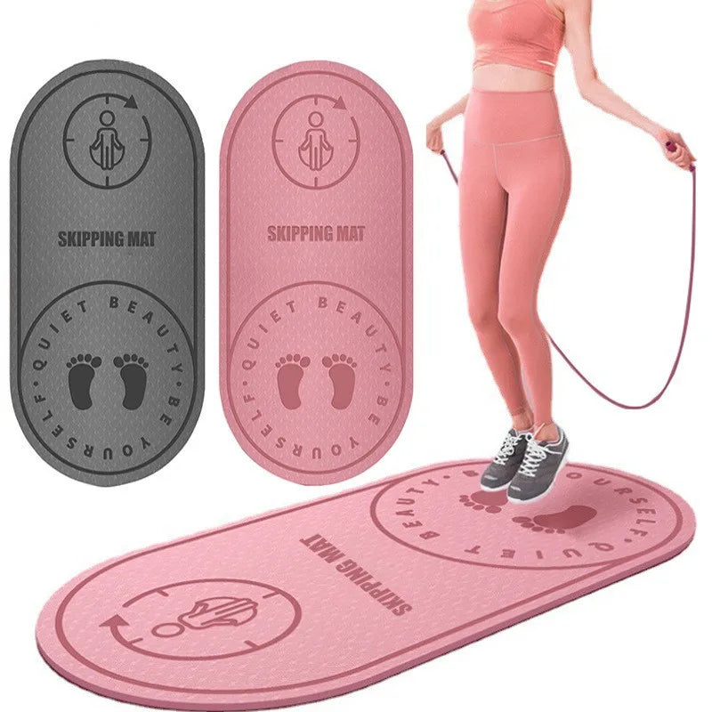 Ultimate Anti-Noise Jump Rope & Yoga Mat - Non-Slip, Shock Absorbing, Eco-Friendly Fitness Essential for Home and Outdoor Workouts