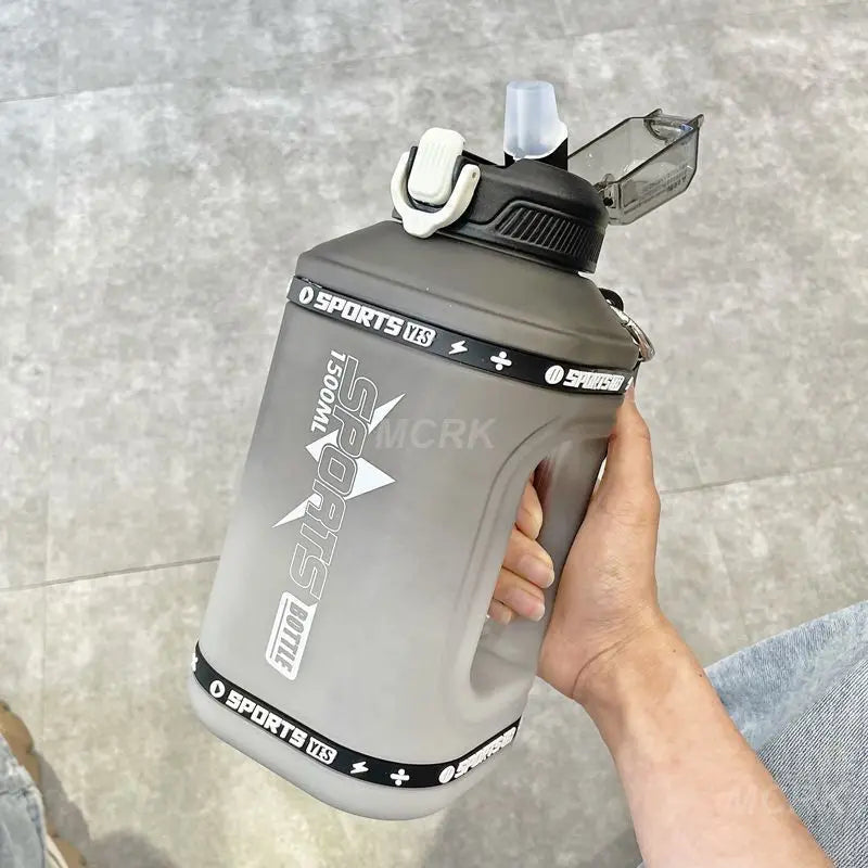 Ultimate Portable Sports Water Bottle - 1.5L Eco-Friendly Silicone Design for Outdoor Adventures