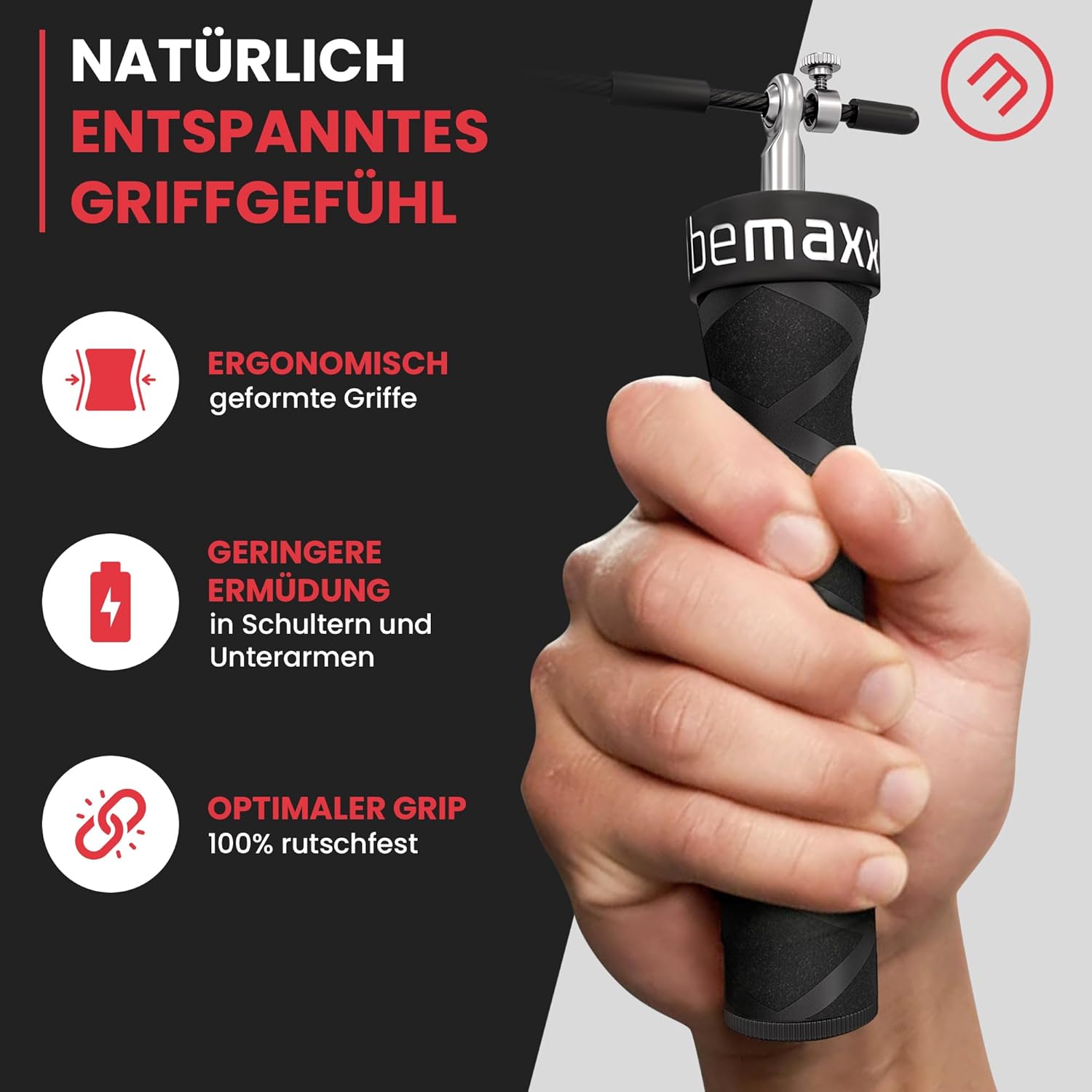 Erleben Sie das ultimative Workout mit dem BeMaxx Springseil Speed Rope – Inklusive Trainings-Ebook und Ersatzkabel für maximale Leistung und Kontrolle!