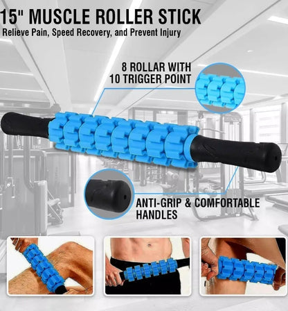 Ultimate Foam Roller Set for Deep Tissue Massage and Muscle Recovery - Includes Foam Roller, Massage Stick & Resistance Bands