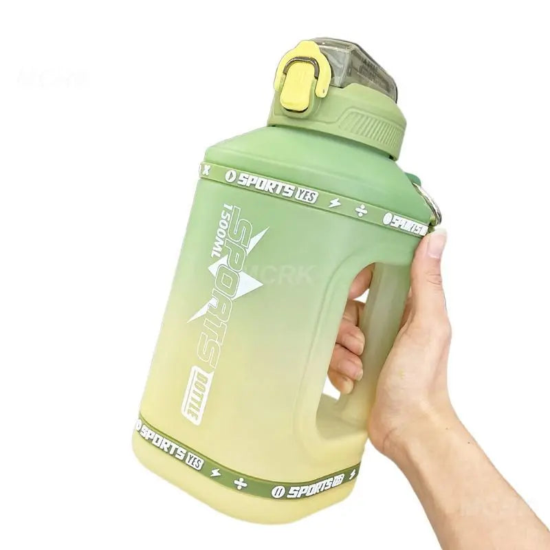 Ultimate Portable Sports Water Bottle - 1.5L Eco-Friendly Silicone Design for Outdoor Adventures