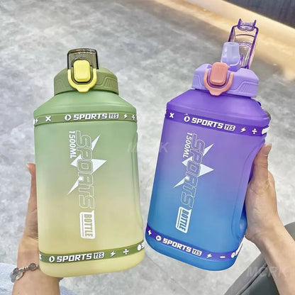 Ultimate Portable Sports Water Bottle - 1.5L Eco-Friendly Silicone Design for Outdoor Adventures