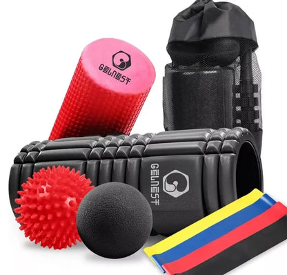 Ultimate Foam Roller Set for Deep Tissue Massage and Muscle Recovery - Includes Foam Roller, Massage Stick & Resistance Bands