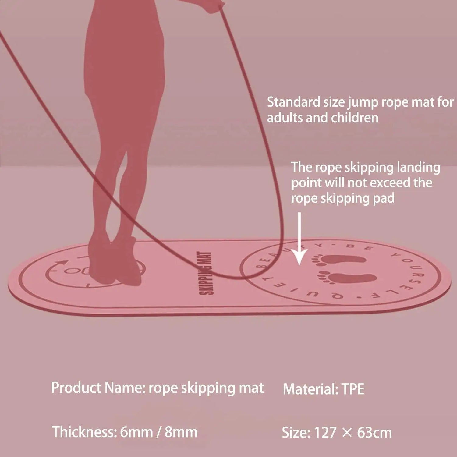 Ultimate Anti-Noise Jump Rope & Yoga Mat - Non-Slip, Shock Absorbing, Eco-Friendly Fitness Essential for Home and Outdoor Workouts