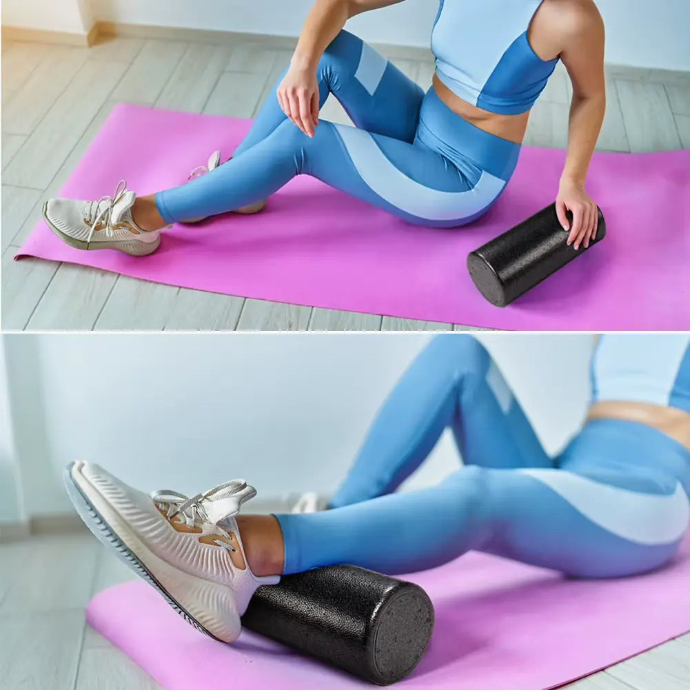 Experience Ultimate Muscle Relief with Our 12 Inch High Density Foam Roller - Perfect for Yoga, Pilates, and Physical Therapy!