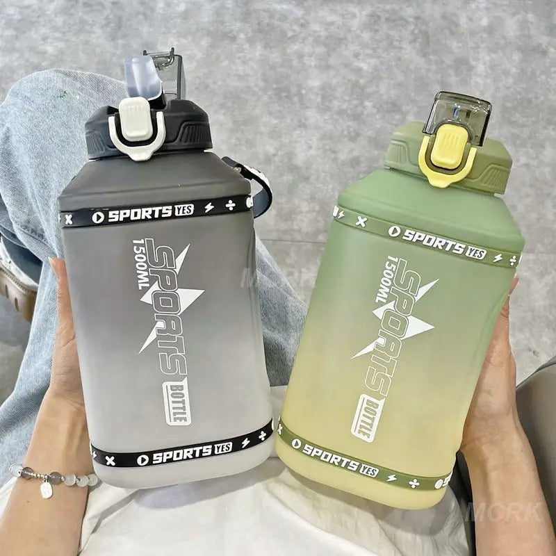 Ultimate Portable Sports Water Bottle - 1.5L Eco-Friendly Silicone Design for Outdoor Adventures